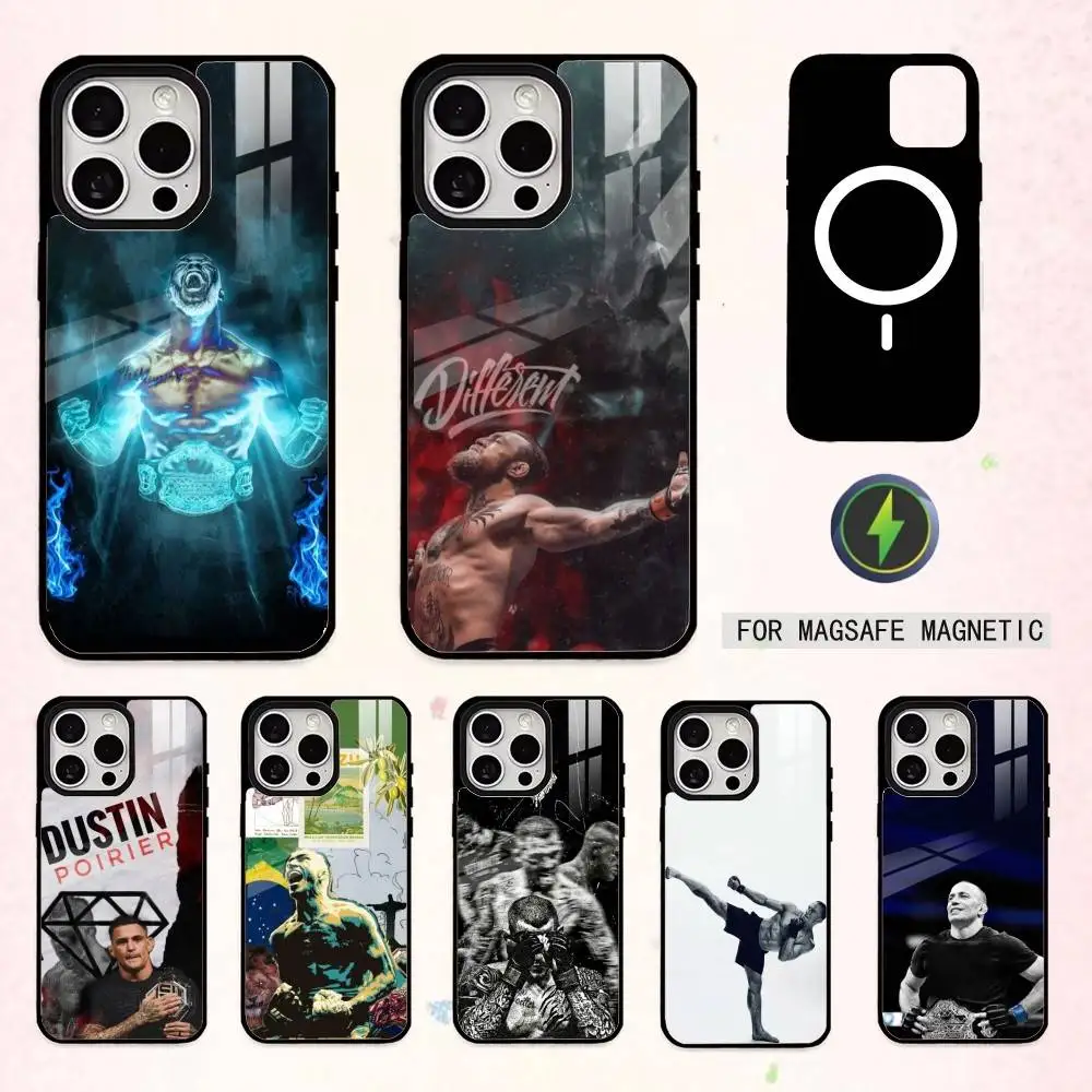 

Dustin Poirier Boxing Fighting Phone Case For iPhone17,16,15,14,13,12,11 Plus,Pro Max Magnetic For Magsafe Wireless Charging