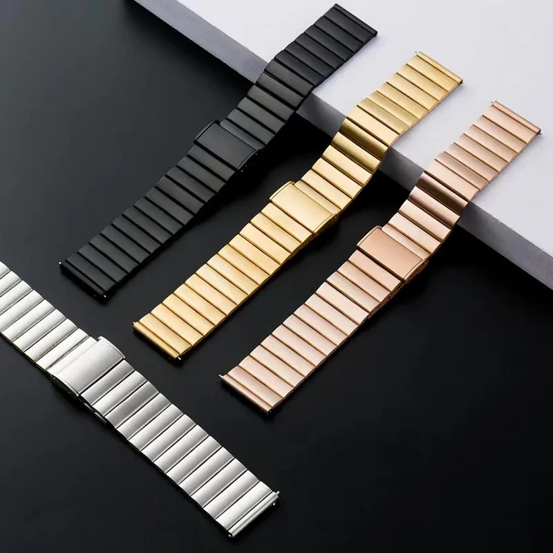 for gt4 Strap 20mm22mm Stainless Steel Bamboo Smart Watch Band