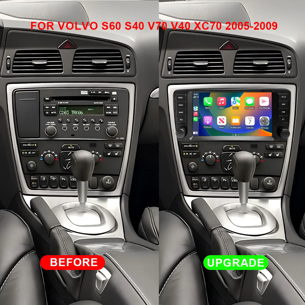 CHSTEK For Volvo XC70 V40 S60 V70 S40 2005 2006 2007 2008 2009 Car Radio Stereo Carplay GPS WIFI 4G FM Auto Android 13 Head Unit