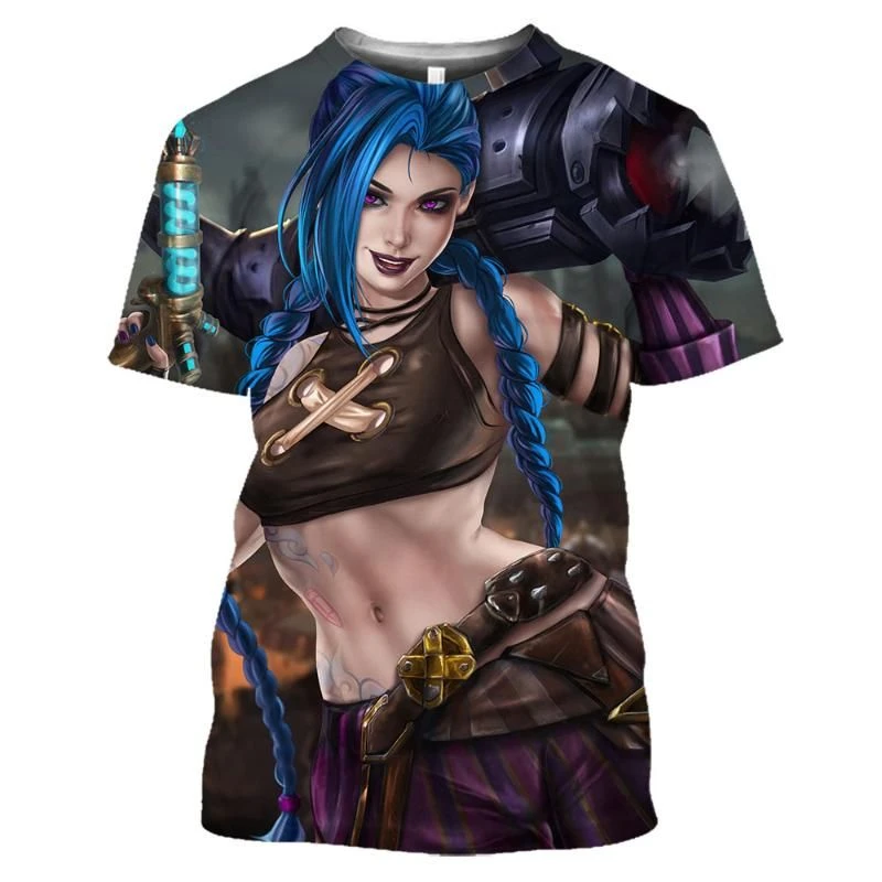 

Fashion Arcane Jinx T-shirts Trend Summer Short Sleeve 3D Printed Men Women T Shirts Casual Streetwear Harajuku Oversized Tees
