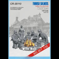 1/35 Resin Figure unpainted model Kit, military theme, Finnish Soldier (5 people + base) Unassembled and unpainted GK,1202R