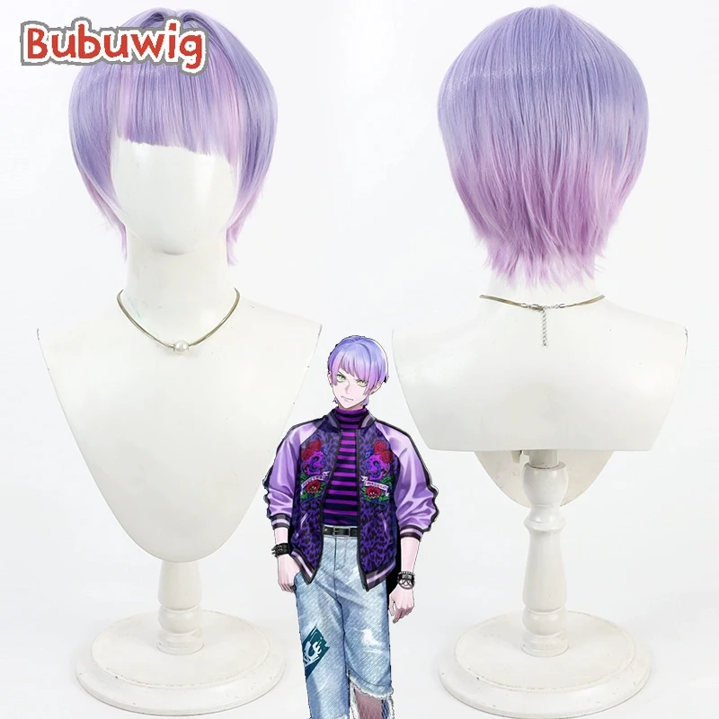 

Bubuwig Синтетические волосы Urara Manami Косплей Парики Break My Case Urara Manami 30 см Короткие смешанные светло-фиолетовые парики Cos термостойкие