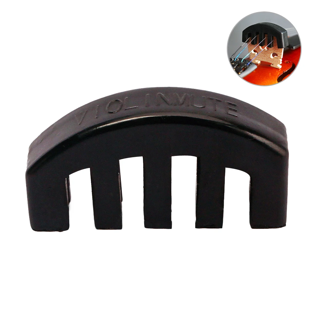 

Rubber Violin Mute Black Sound Dampener Noise Reducer Silencer Stringed Instrument Accessories Violin Parts Practice Mute