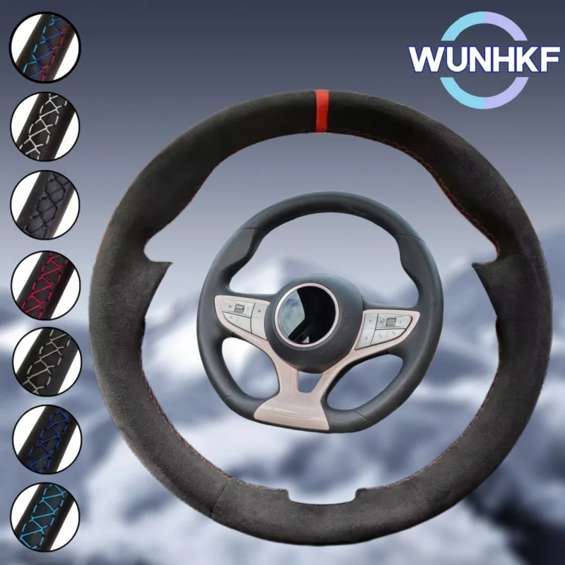 

Изготовленный на заказ оплетка на руль автомобиля, мягкий 100% подходит для BYD Seal YUAN Plus 2016-2019 2020-2023, автомобильная пленка на руль