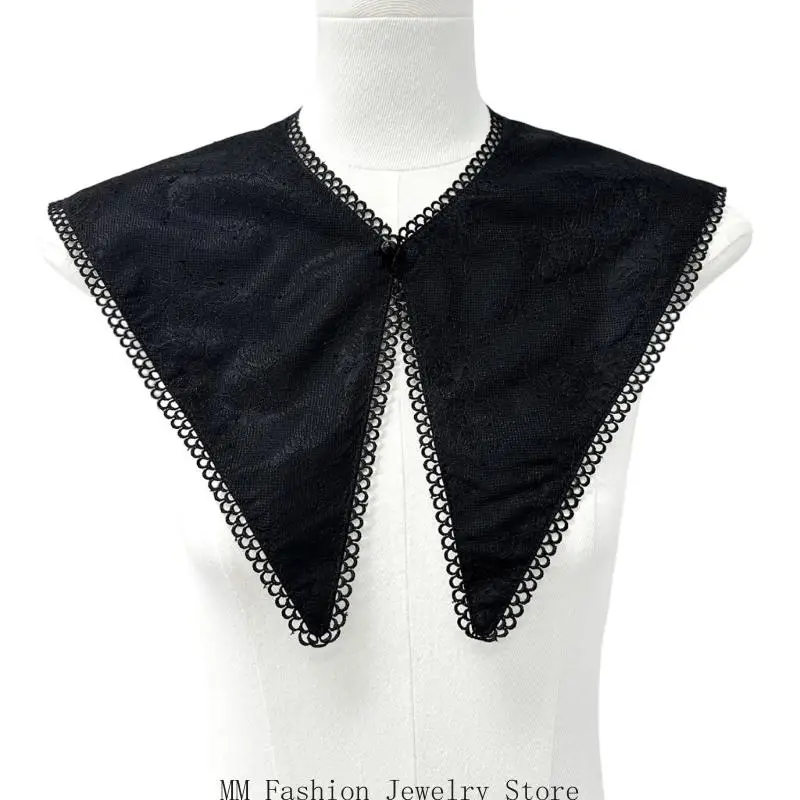 

Вставка в модный воротник из белого полиэстера с уникальным узором, легкая дышащая многослойная деталь D0UB