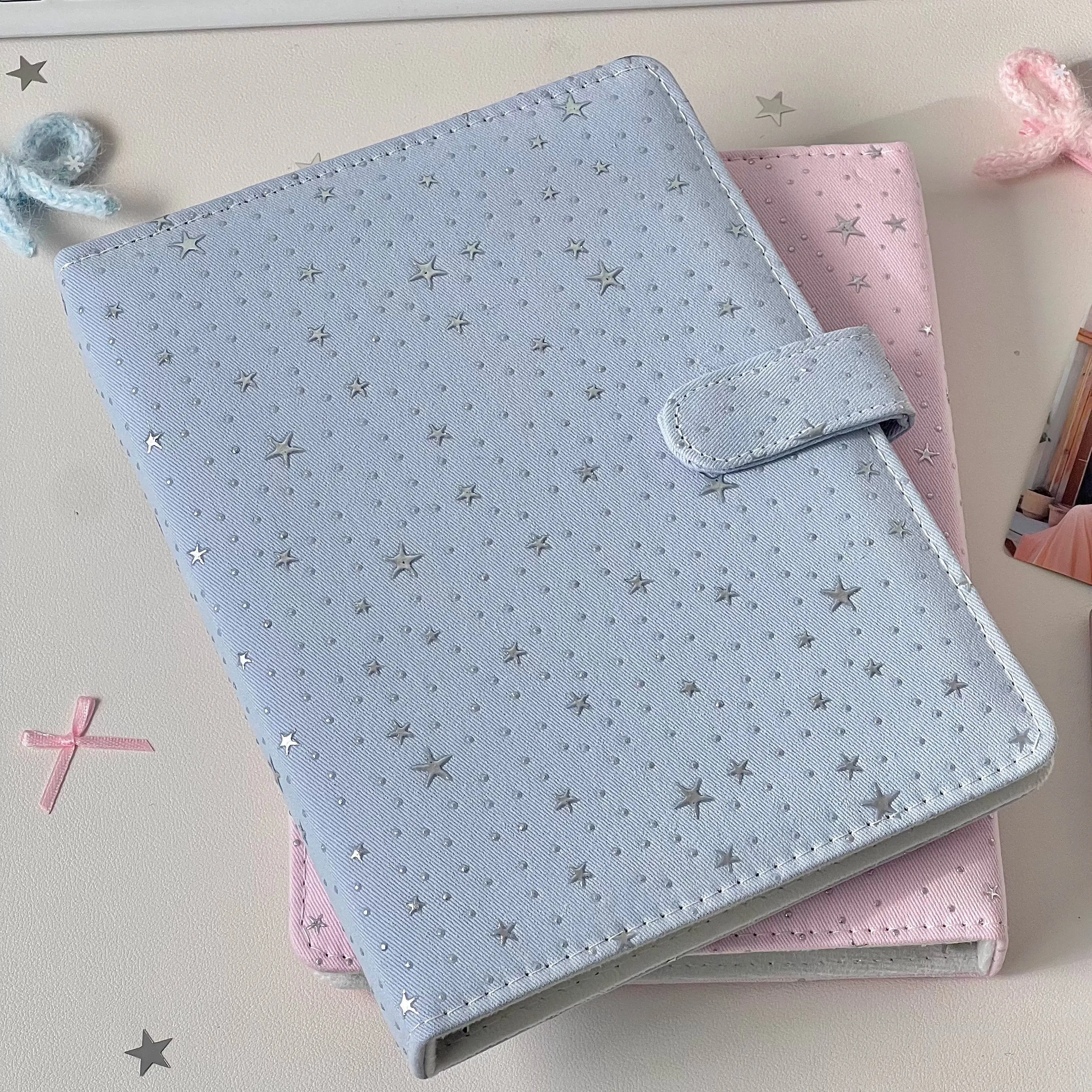 

Korean Ins Style Star Sparkle A5 4-Grid Photo Album, 3-Inch Small Card Idol Polaroid Picture Storage Kpop Photocard Binder