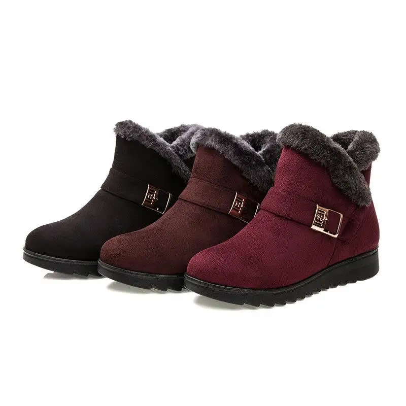

New Old Beijing Cloth Shoes Women's Large Size Warm Cotton Boots Middle-Aged Snow Boots Women's Mom Shoes Cotton Shoes