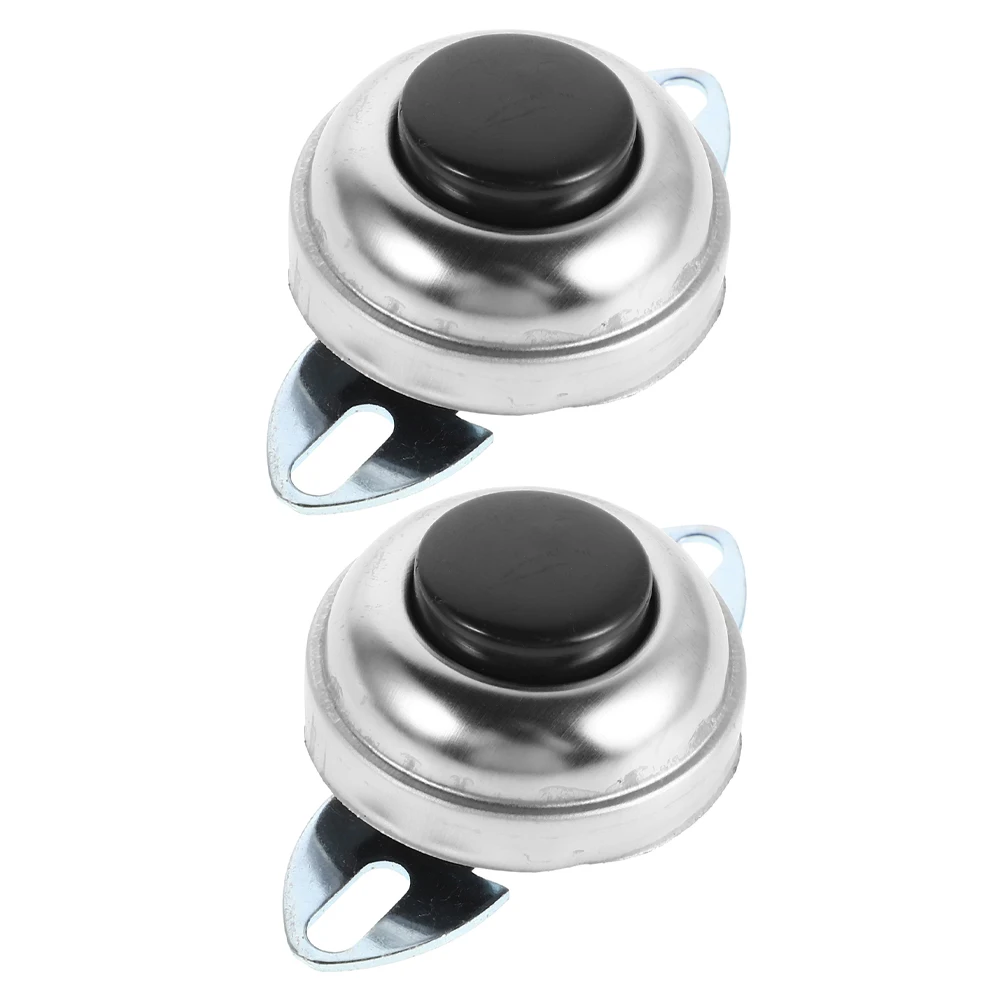 

2pcs Horn Button Switch Silver Metal Electric Push Buttons for Cars Trucks Bikes Motorcycles Universal Heavy Duty Momentary