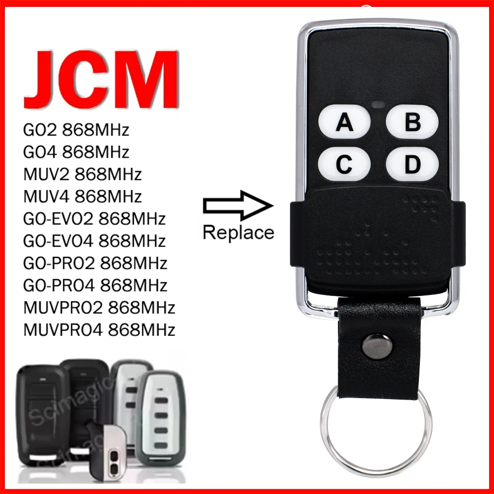 Clon JCM GO 2 4 EVO2 EVO4 PRO2 PRO4 MUV2 MUV4 MUVPRO2 MUVPRO4 868MHz Control remoto para puerta de garaje JCM transmisor abridor de puerta