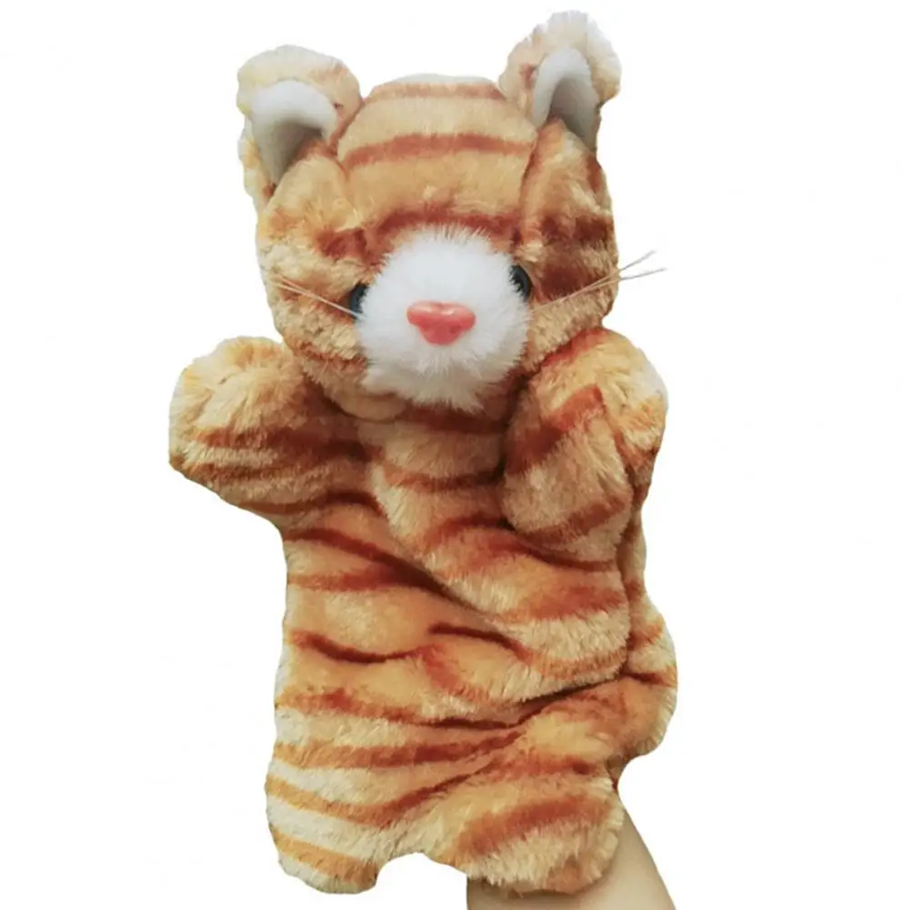 Spielen Handpuppe 25cm Kätzchen Handpuppe Plüsch tier einnehmende Eltern-Kind-Spiel puppe für Kinder Cartoon Katze so tun, als ob