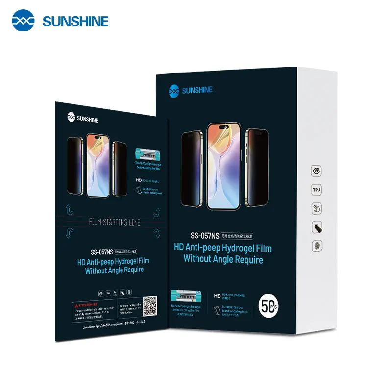 

SUNSHINE SS-057NS No Angle Privacy HD hydrogel Film for Various Phone Models Protecting Screen,No Angle Use