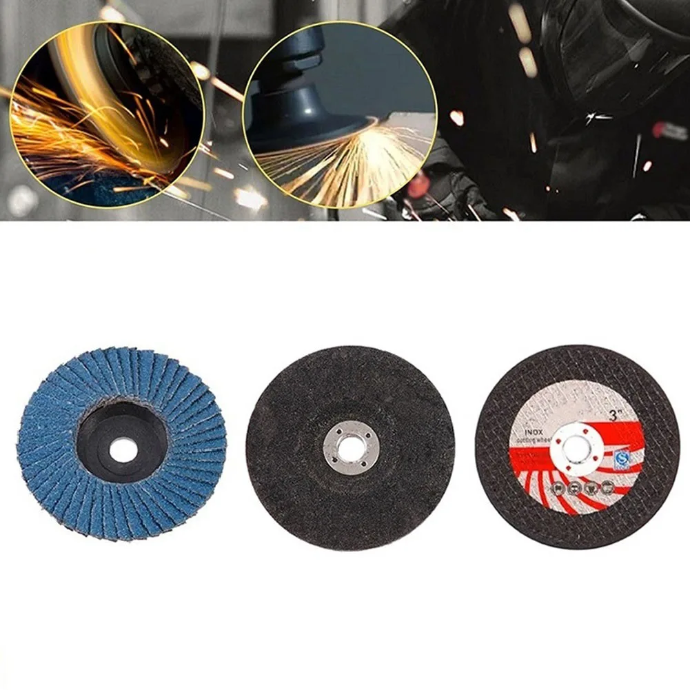 3pcs 3inch 75mm Saw Blade Cutting Disc Polishing Disc Grinding Wheel For Angle Grinder Steel Stone Sanding Cutting Saw Blade