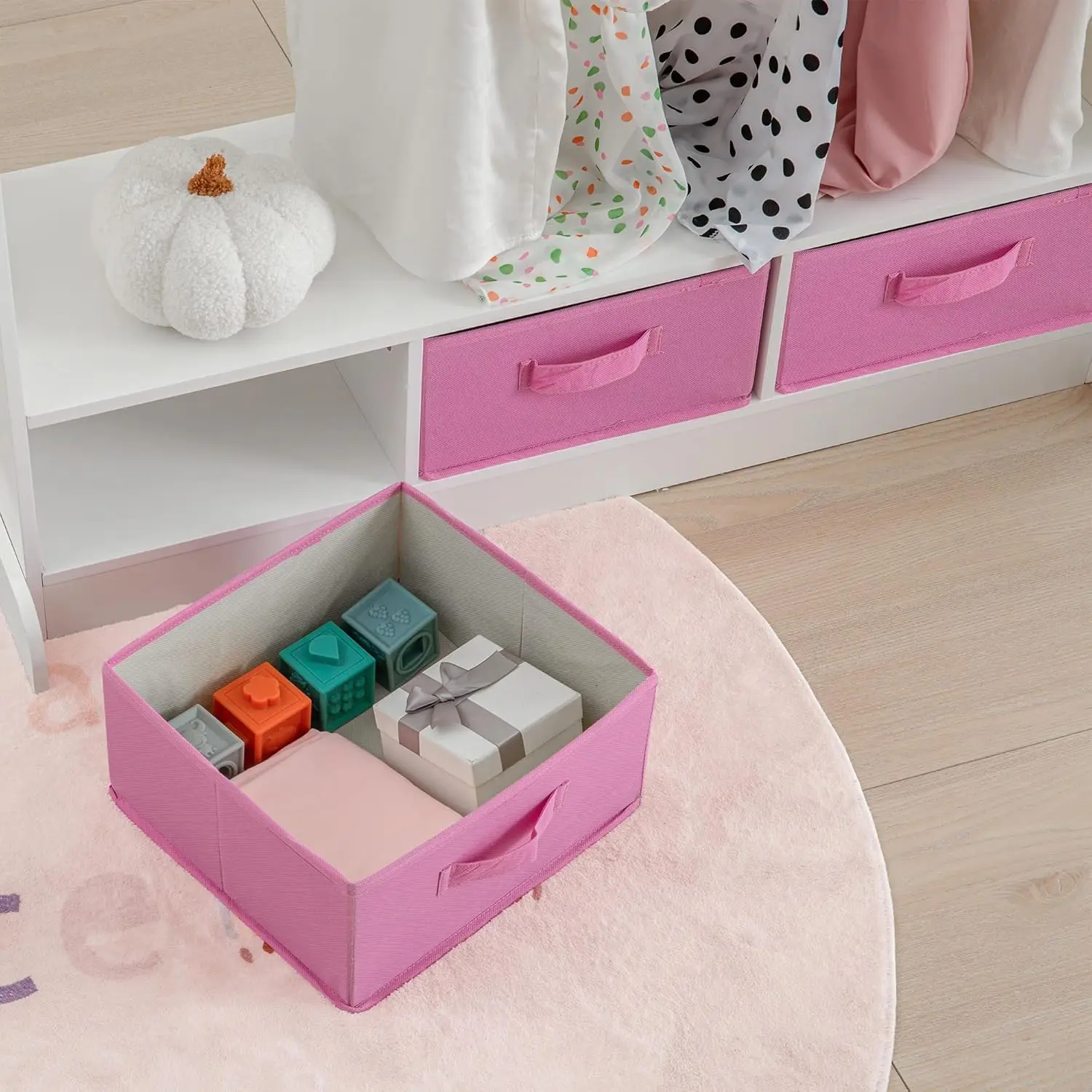 خزانة ملابس من Armoire مع مرآة، خزانة ملابس معلقة مفتوحة مع رف ملابس، خزانة تخزين أزياء الأطفال الصغار، خزانة تخزين أزياء الأطفال