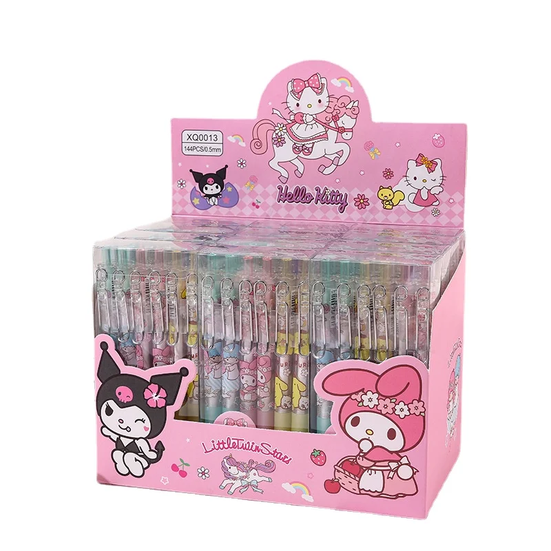 HelloKitty Kulomi creative cartoon cute metal hook press pen student gel pen personality office gift pen wholesale ballpoint pen