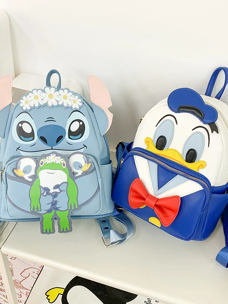 

New Stitch Backpack Cute Cartoon 3D Large-capacity School Bag Fashion Trend Casual Children Backpack Travel Bag Boys Girls Gifts