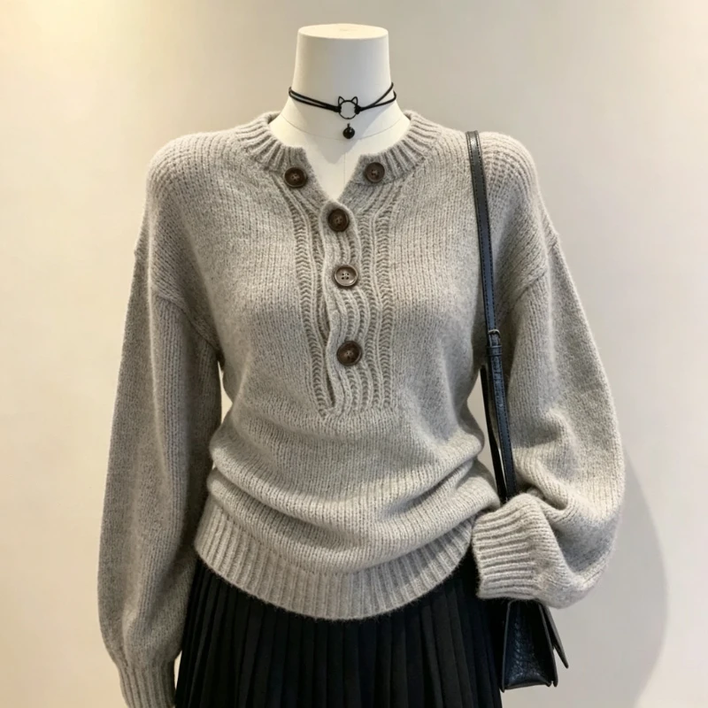 Retro Y2K Grunge 90s Harajuku Button Stand‑Neck Hooded Sweatshirt Aesthetic Streetwear Casual Loose Women Outerwear Daily Wear