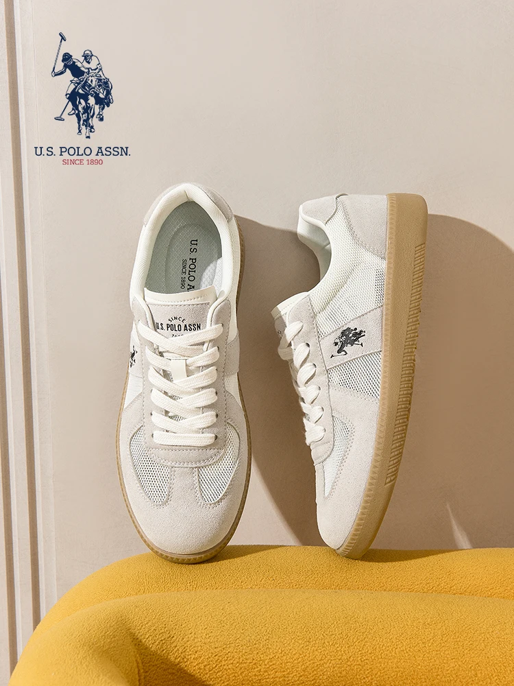 USPA Zapatos deportivos informales para hombre, zapatos de malla transpirable con suela gruesa para ocio al aire libre, zapatos retro de moda para primavera y verano