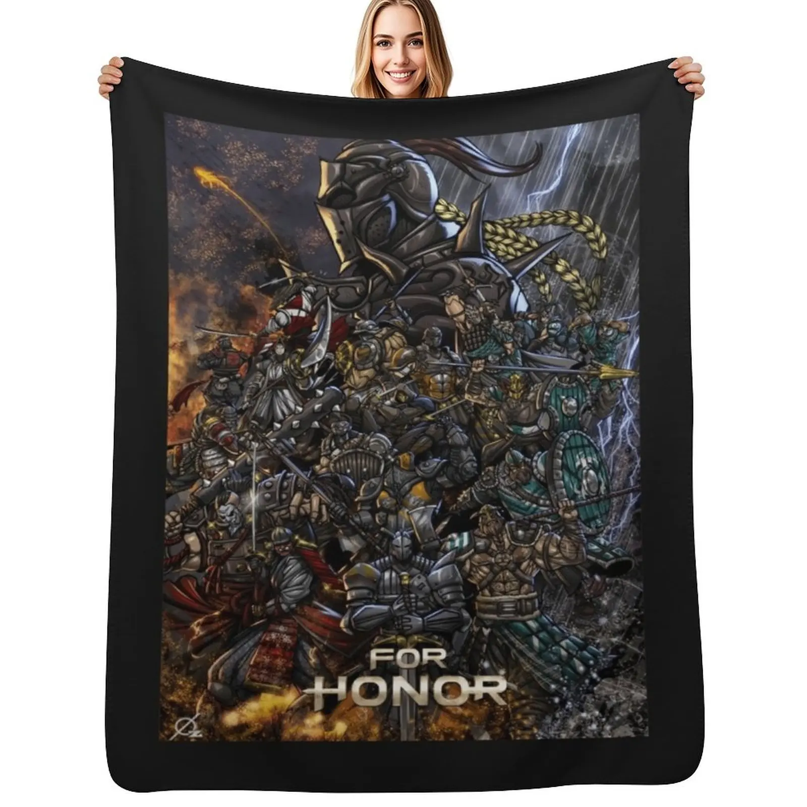 

For Honor Premium Throw Blanket Stuffeds sofa bed Bed linens Flannel Blankets