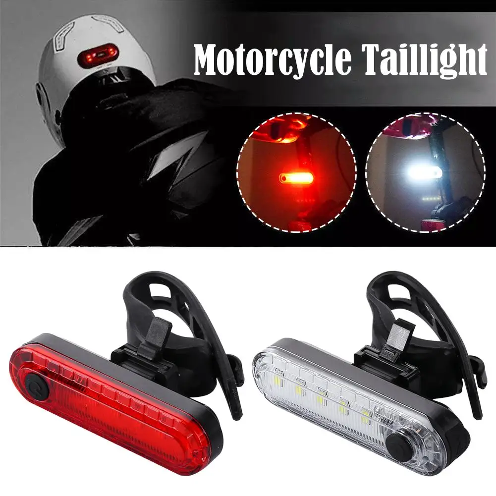 Bicycle Rear Light USB Rechargeable IPX6 Waterproof LED Tail Lamp MTB Road Bike Cycling Safety Warning Helmet Backpack Tail