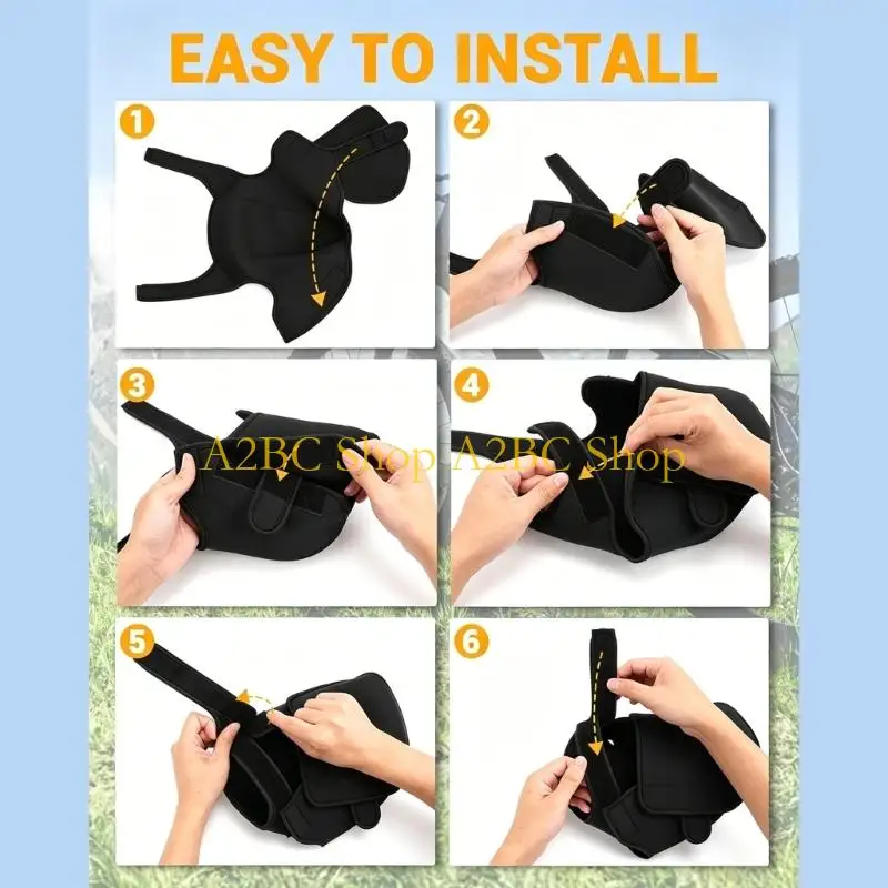 A2BC Dustproof E Bike Motor Protective Sleeve Neoprene Waterproof For Electric Bike Motor Shell Shockproof Lightweight Fit City