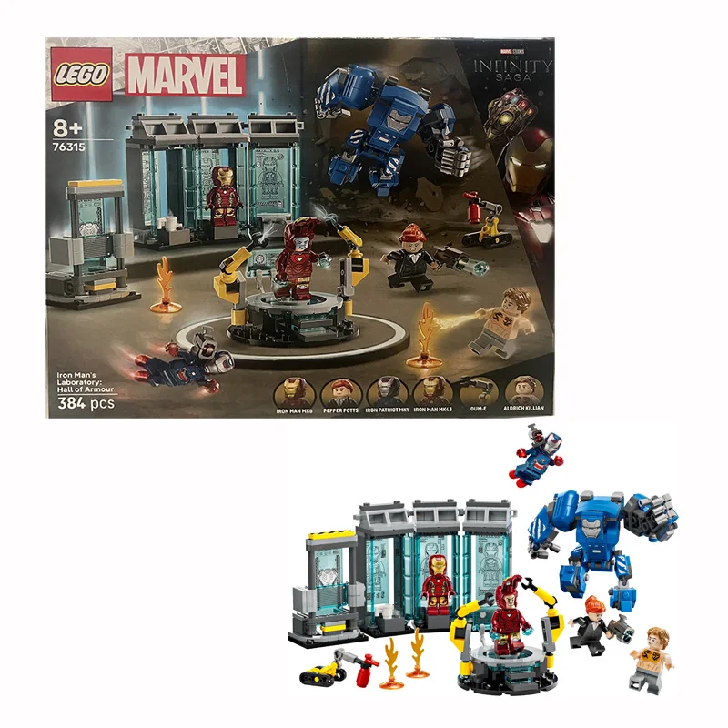 

Lego 76315 Marvel Series Iron Man Laboratory: Armor Hall Children's Building Block Toy Gift