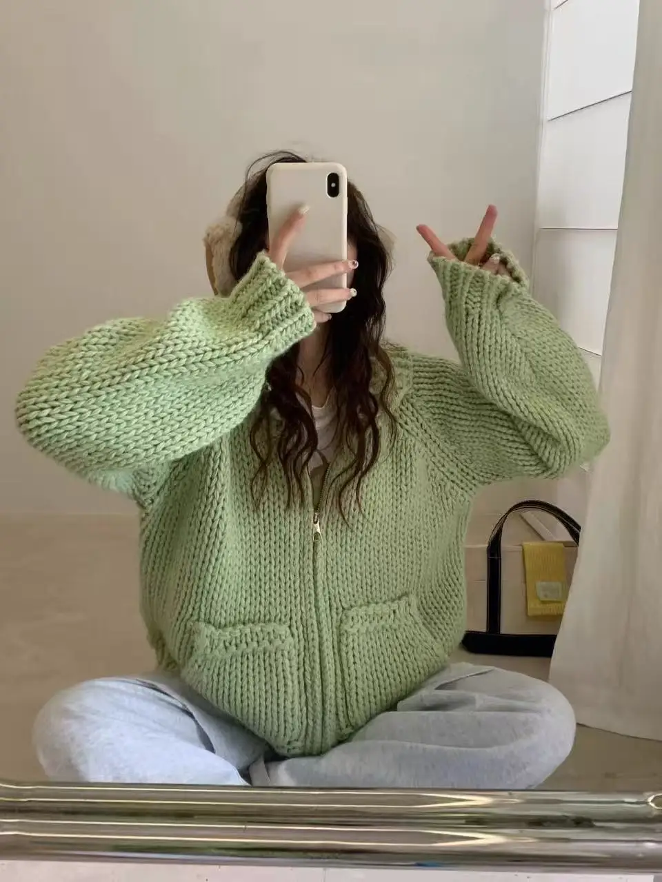 

Женский однотонный вязаный свитер Jaet Thi Rod Needle, повседневный теплый осенне-зимний свитер, Новое поступление Faion Commute Sle