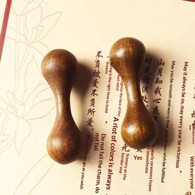 Sandalwood Dual Head Facial Massage Tool Smooth Ergonomic Handle Portable for Travel Skincare Face Relaxation Use