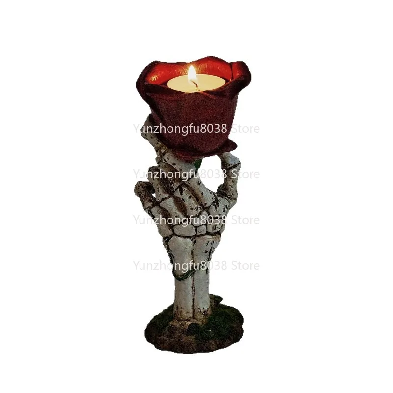 

Rose Candlestick Night Light Ornament, Rose Ambient Light