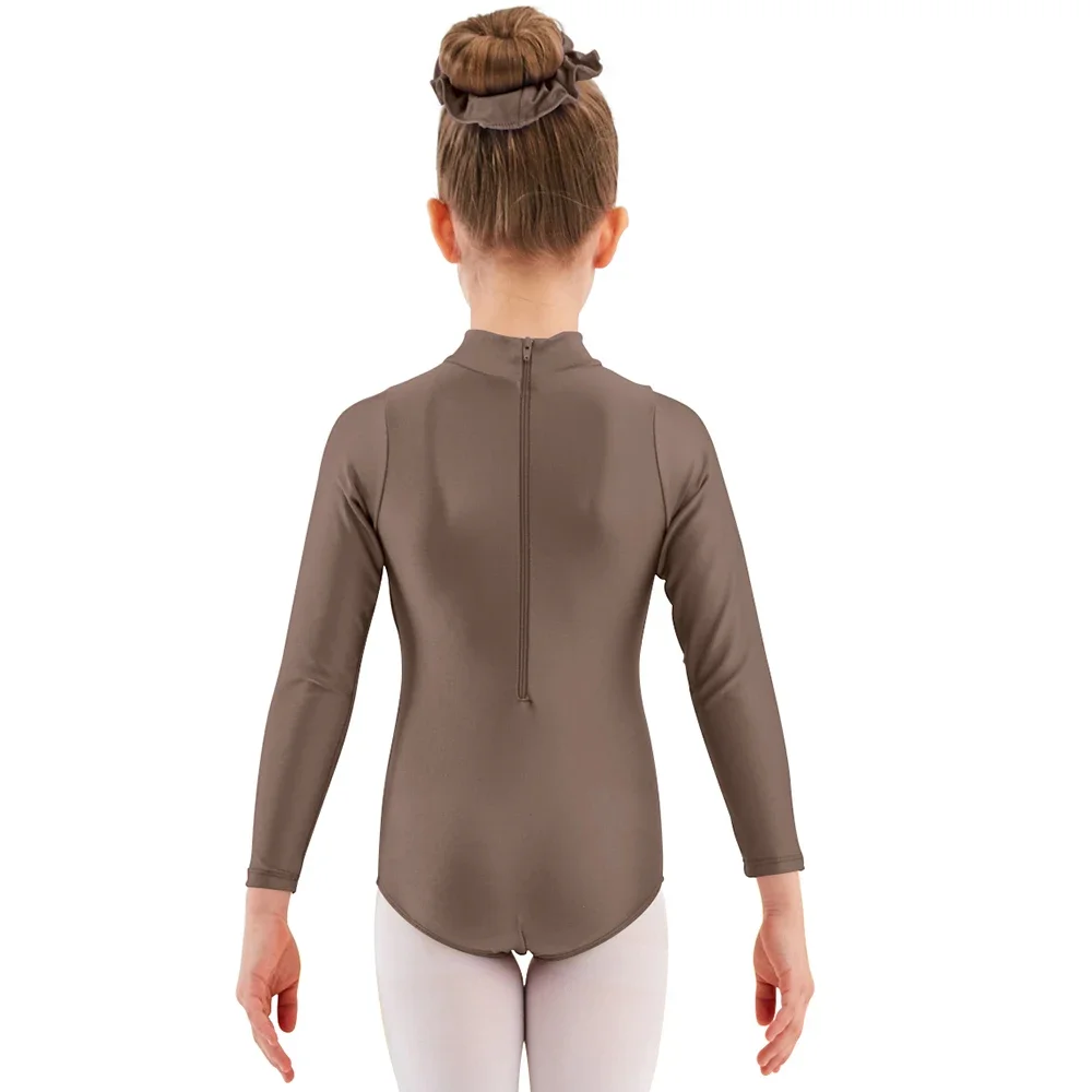 AOYLISEY Kinder Basic Ballett Trikot Langarm Rollkragen Mädchen Gymnastik Spandex Kleinkind Baby Strampler Tanzkostüme