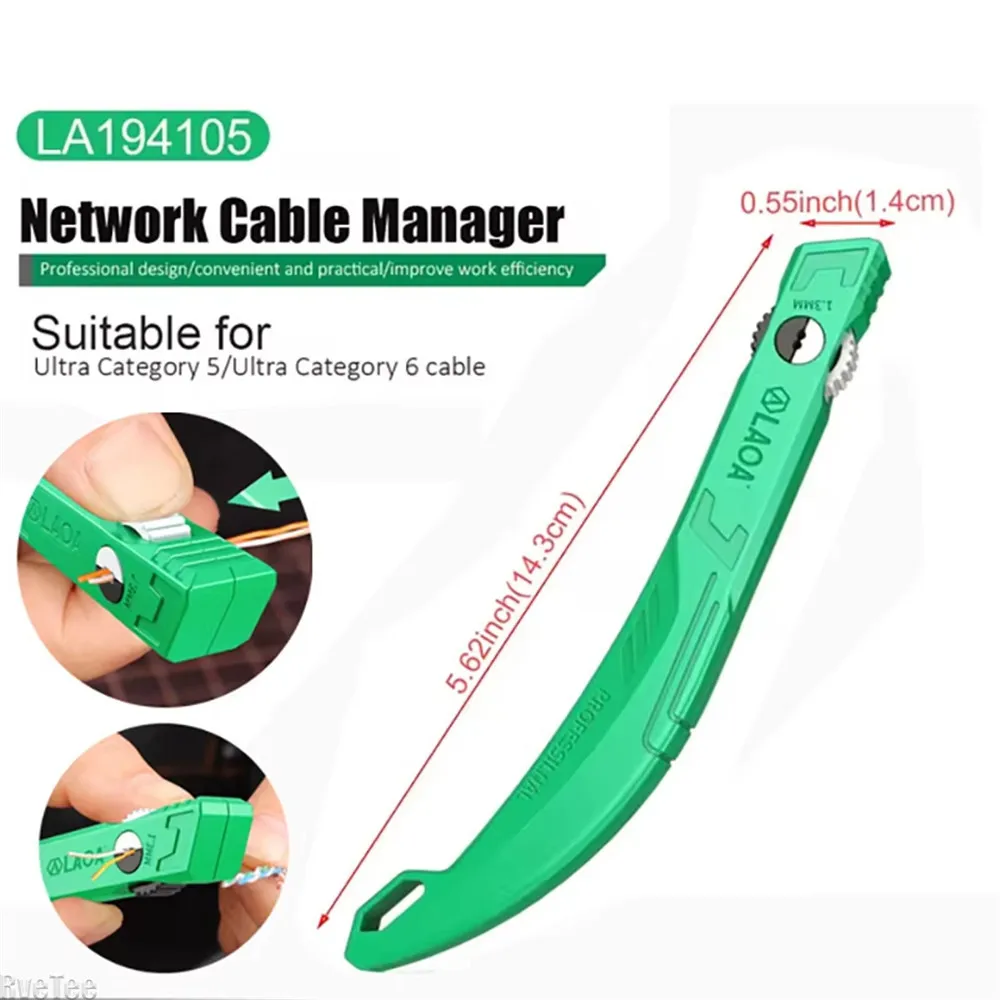 LAOA Network Cable Untwist Tool 1.3mm Engineer Wire Straightener for Category 5/6 Crystal Cables Combing Pair Separator Tool
