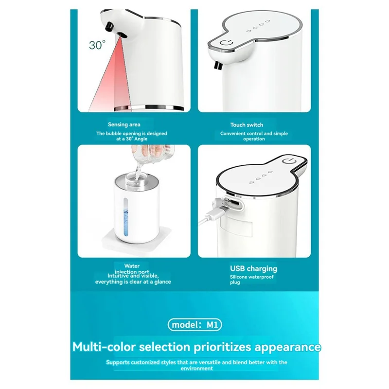 Automatic Induction Soap Dispenser M1 Hand Sanitizer Wallmounted Induction Hand Washing Machine Electric Soap Dispenser