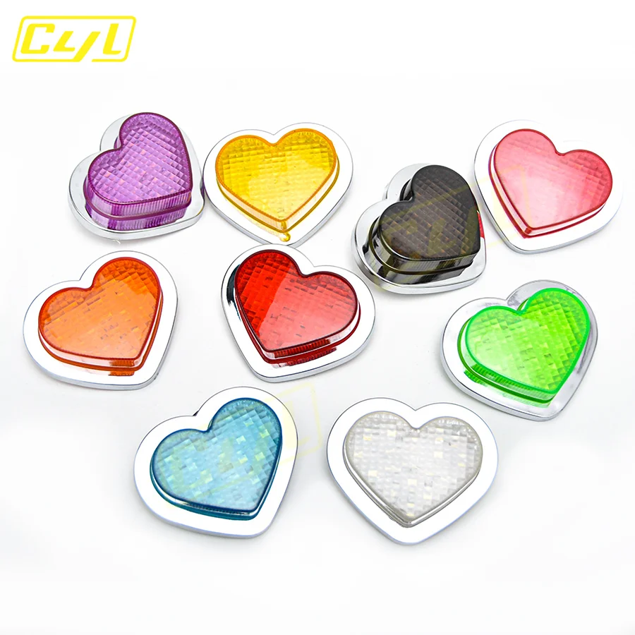 JDM Heart LED Side Light Heart Shaped Side Marker 12V Japanese Accessory Light Turn Signal Heart Indicators