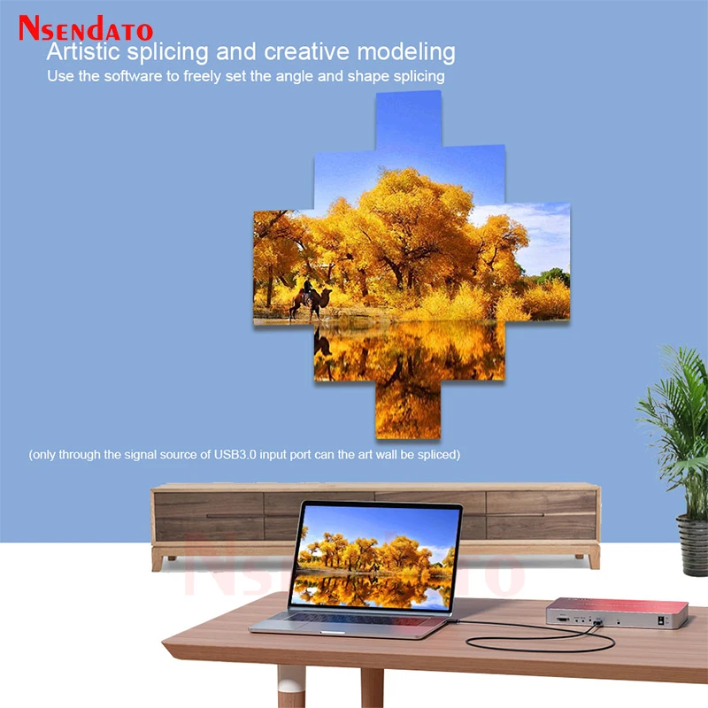 HDMI الفن التلفزيون فيديو جدار تحكم المعالج 3X3 4K متعدد الشاشات عرض HDMI الفيديو الفن خياطة الجدار الربط الربط لتلفزيون الكمبيوتر