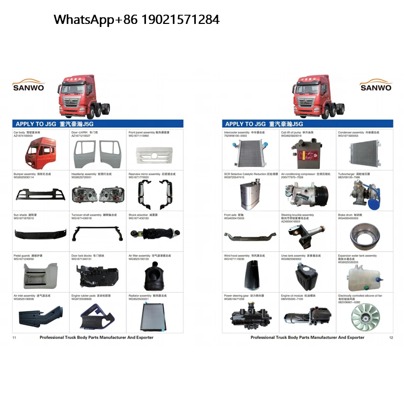 

Wholesale AZ1674100008 car body Auto Accessories Spare Parts For truck