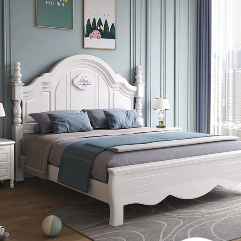 Modern Wooden Children Beds Princess Luxury Solid Wood Floor Children Beds Toddler with Drawers Meuble Enfant Furniture SR50CB