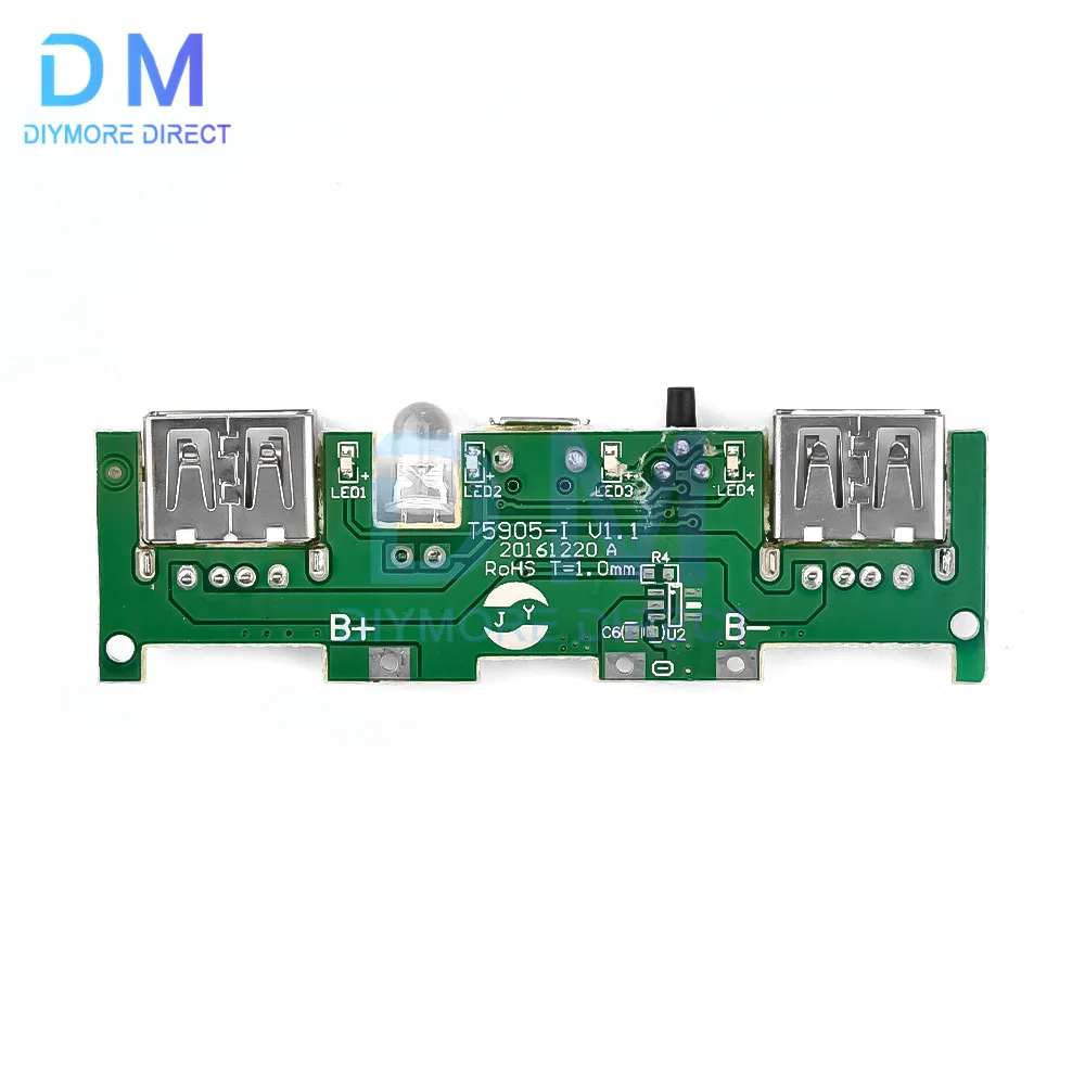 Dual USB 5V  1A 2A Micro USB Mobile Power Bank 18650 Charging Module Lithium Battery Charger Board Circuit Protection