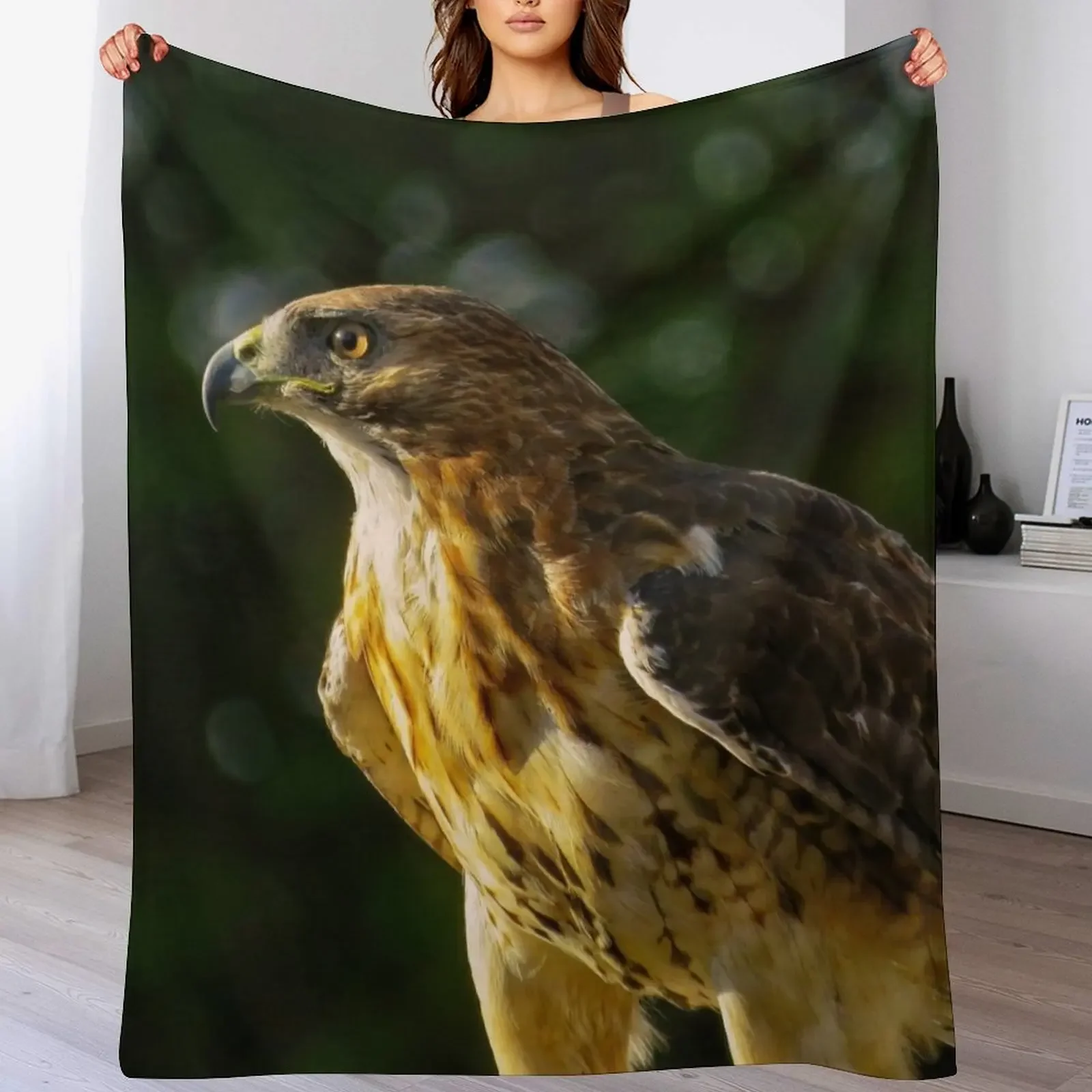 New Red-Tailed Hawk Throw Blanket Hairy Sofa Thins Weighted Blankets