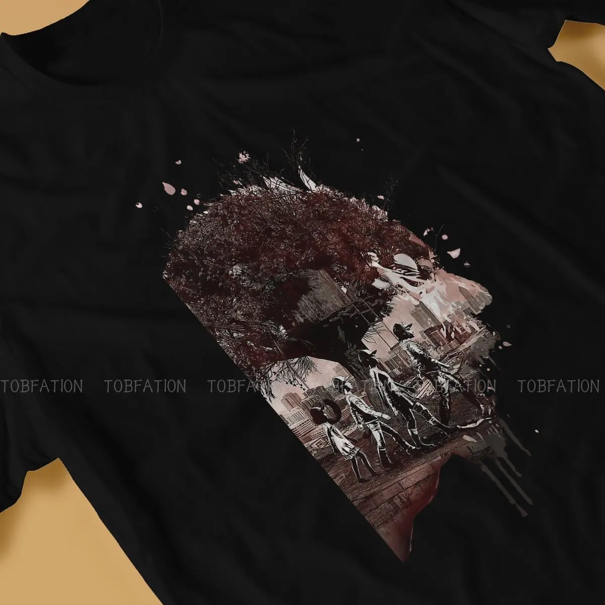 The Walking Dead Rick TV gra ostateczna edycja Logo T Shirt Vintage Grunge nastolatek lato duża bawełniana męska koszulka Harajuku