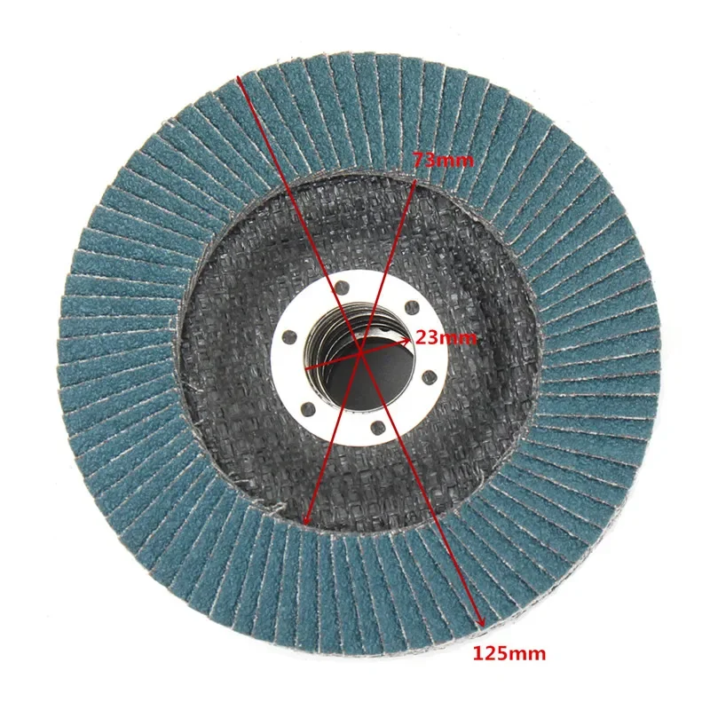 10Pcs 5" 125mm Flap Discs 40/60/80/120 Grit Angle Grinder Sanding Grinding Wheels for Metal, Wood & Plastic Removal