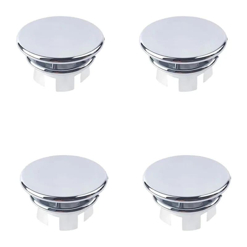 4Pcs Plastic Sink Hole Overflow Cover Sink Overflow Ring Set Round Overflow Hole Cover Basin Trim Drain Cap Cover For Kitchen