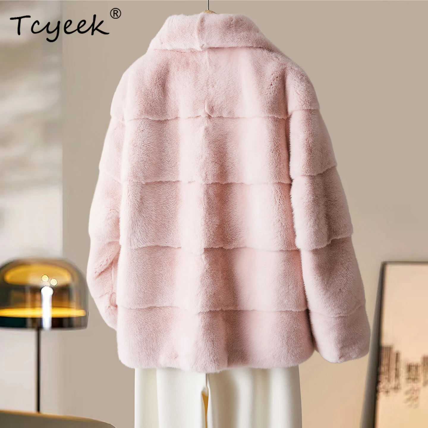 

Tcyeek Luxury Natural Fur Coat Women Winter Clothes Warm Whole Mink Womens Coat Real Fur New in Coats Short Style Пальто Женское