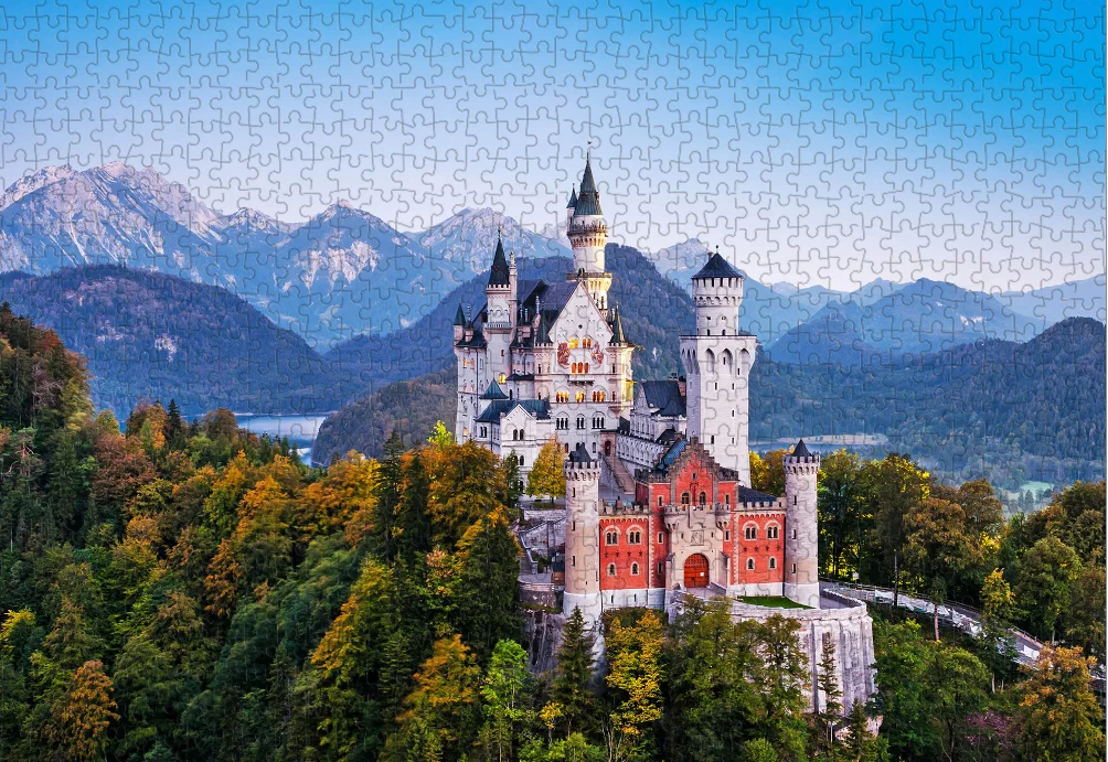 

Swan Castle The wooden puzzle 1000 pieces ersion jigsaw puzzle white card adult children's educational toys