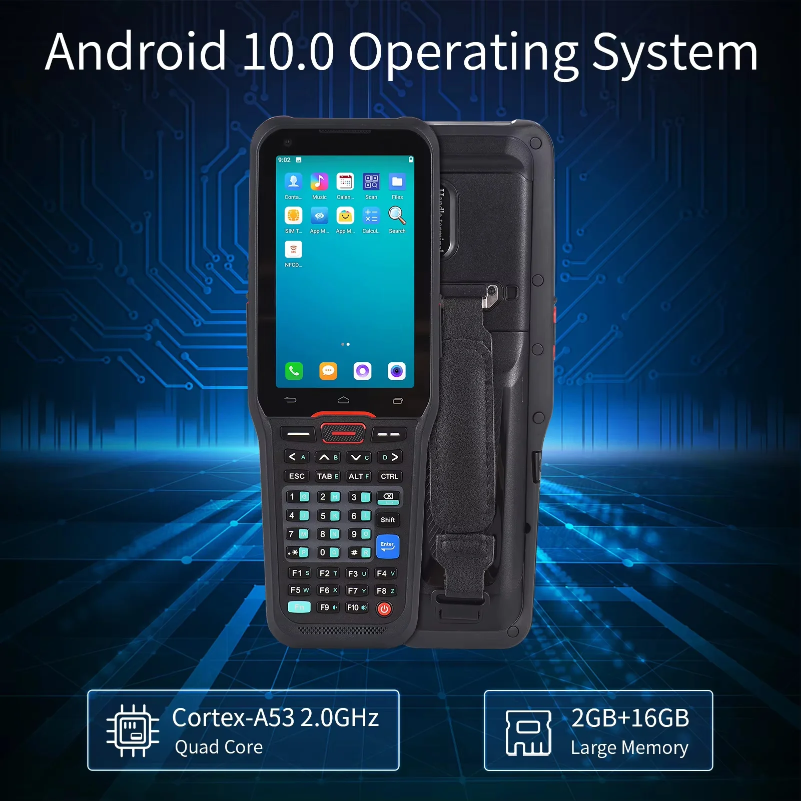 CHWEIDA Rugged AndroidPDA Handheld Terminal 1D/2D QR Code Barcode Scanner NFC Data Collector for Inventory Logistics Warehousing
