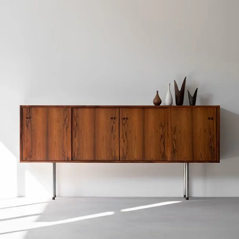 Solid wood dining side cabinet Household suspended multi-functional entrance cabinet Living room locker Kitchen cupboard