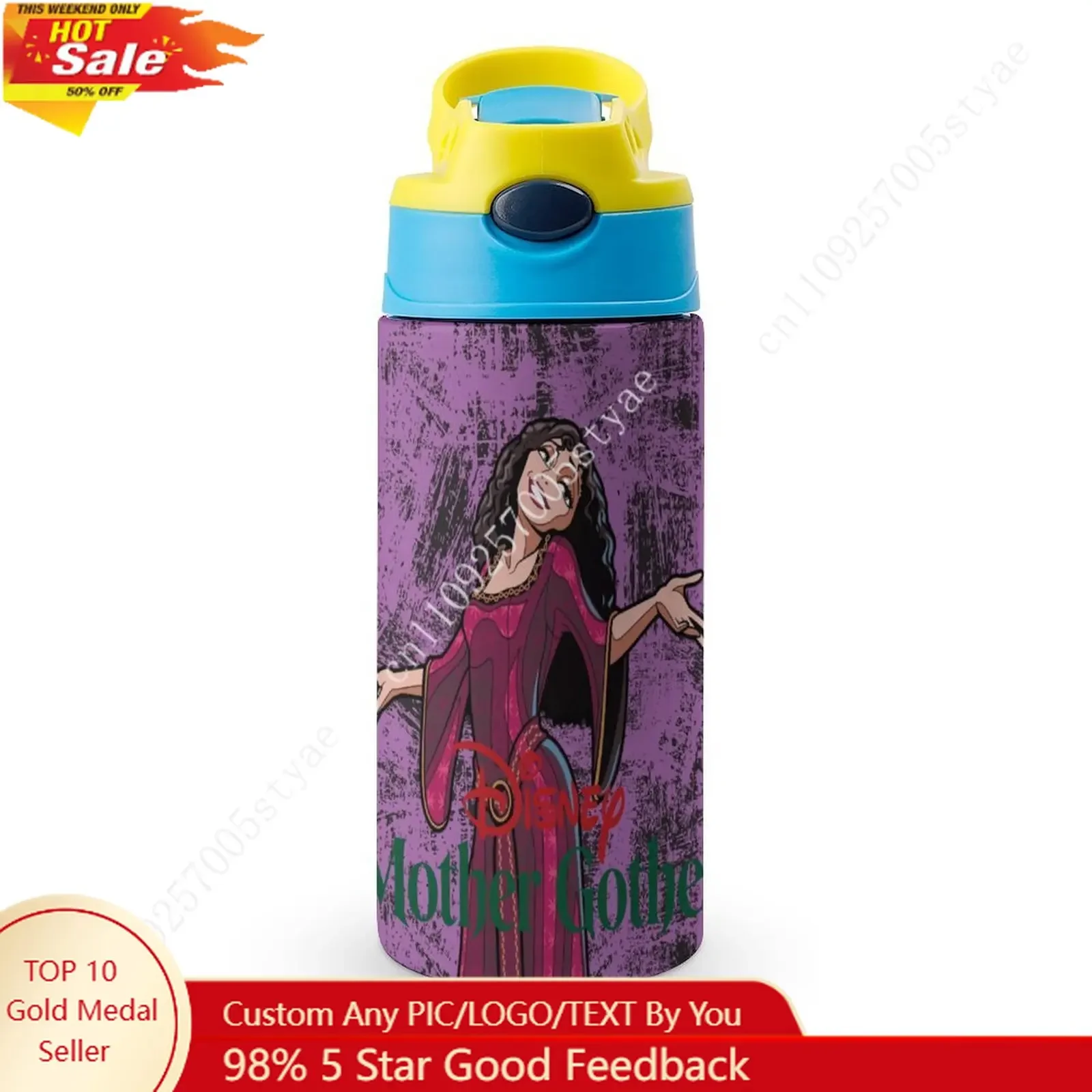 

Mother Gothel Insulated Bottle Disney Cartoon Custom Your Photo Logo Text DIY Design Birthday Holiday Gift Thermos Bottle
