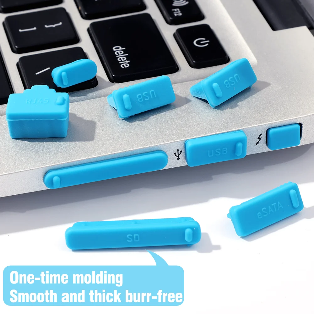 16 قطعة سيليكون مكافحة الغبار المقابس منفذ البيانات USB حامي مجموعة الكمبيوتر المحمول العالمي USB الغبار التوصيل PC واجهة الكمبيوتر غطاء مقاوم للماء