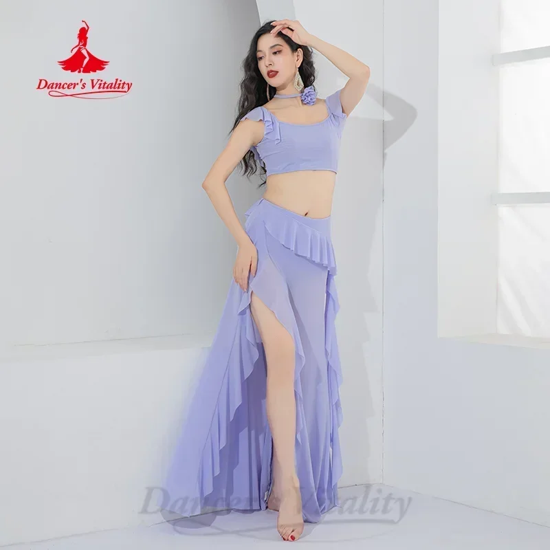 Belly Dance Practice Clothing Women Customized Elegant and Comfortable Mesh Set Adult Oriental Belly Dancing Performance Outfit