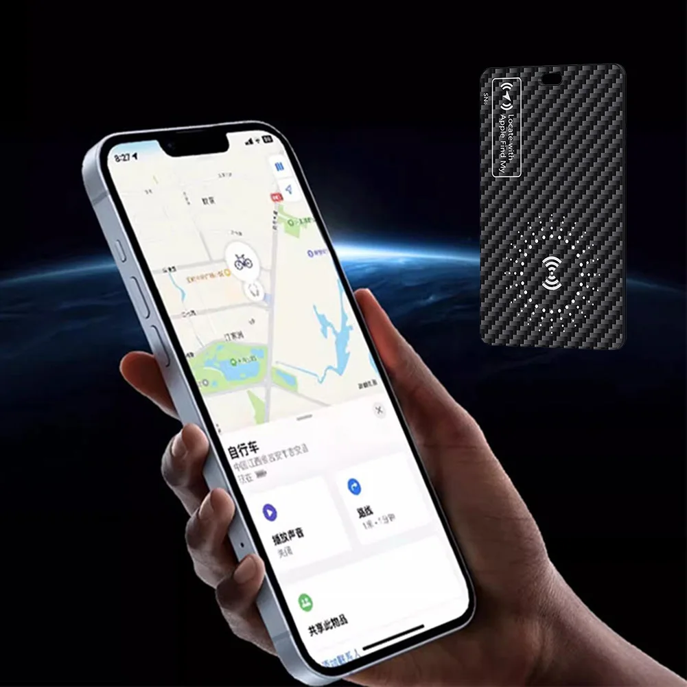 Portafoglio Scheda anti-smarrimento Ricarica wireless Localizzazione Tracker Scheda Localizzatore GPS Smart Tag per iPhone Trova il mio dispositivo Bluetooth