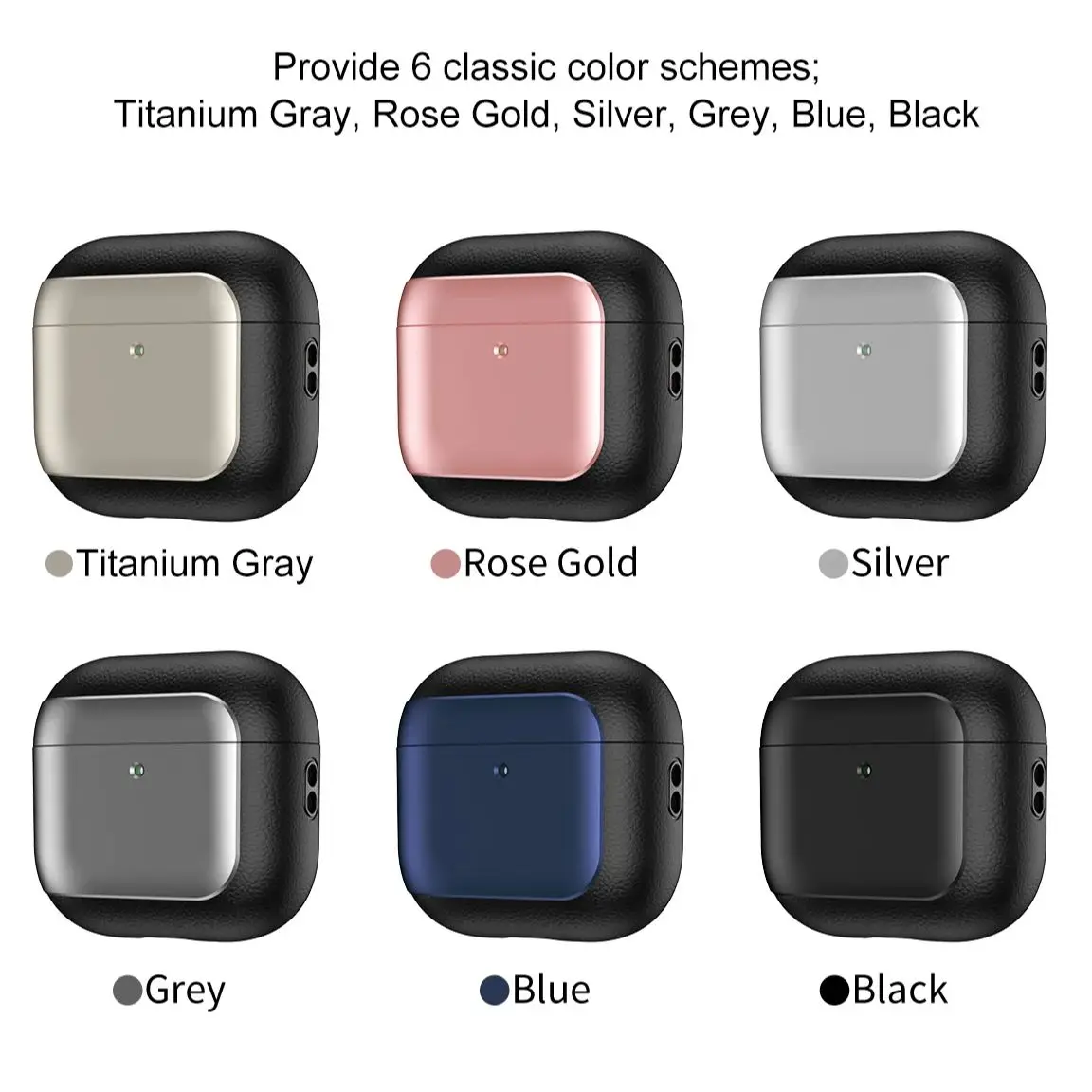 비즈니스 도금 PU 패턴 충격 방지 이어폰 케이스, 에어팟 프로 2 3 2021 4 ANC 2024 커버 쉘, 에어팟 4 코크 백