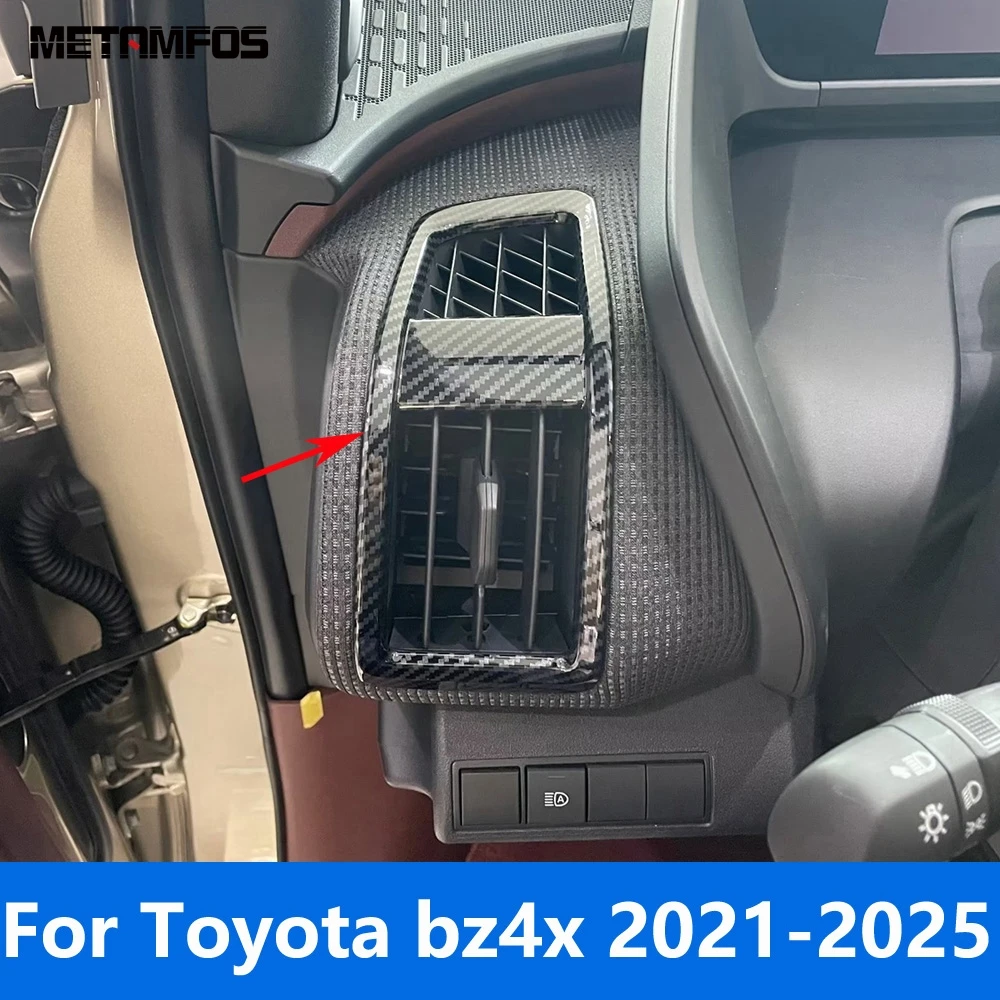 

Side Front Air Condition Vent Outlet Cover Trim For Toyota bz4x 2021 2022 2023 2024 2025 Carbon Fiber Frame Interior Accessories
